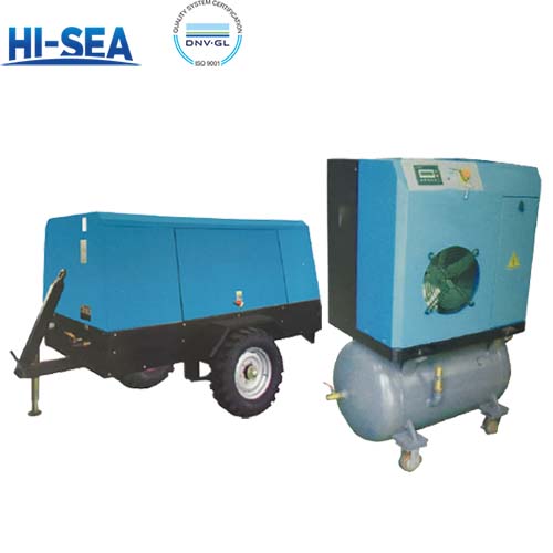 Mobile screw air compressor